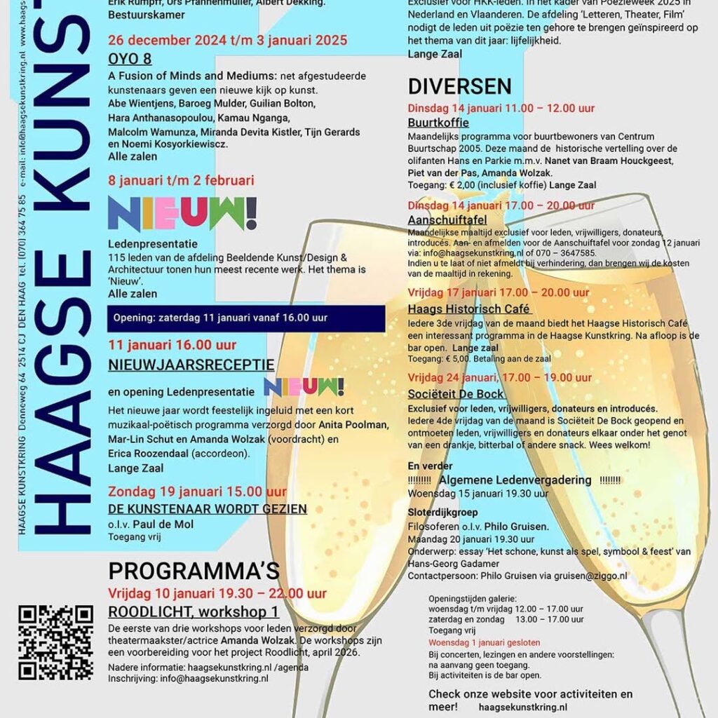 Uitnodiging ledenexpositie van de Haagse Kunstkring